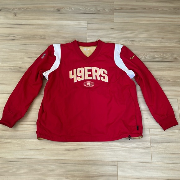 Nike Other - Men's Nike Scarlet San Francisco 49ers Sideline Athletic Stack V-Neck Pullover